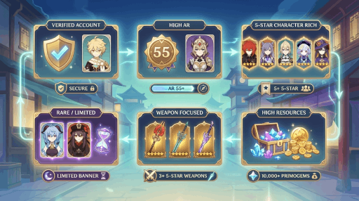 buy and sell genshin accounts